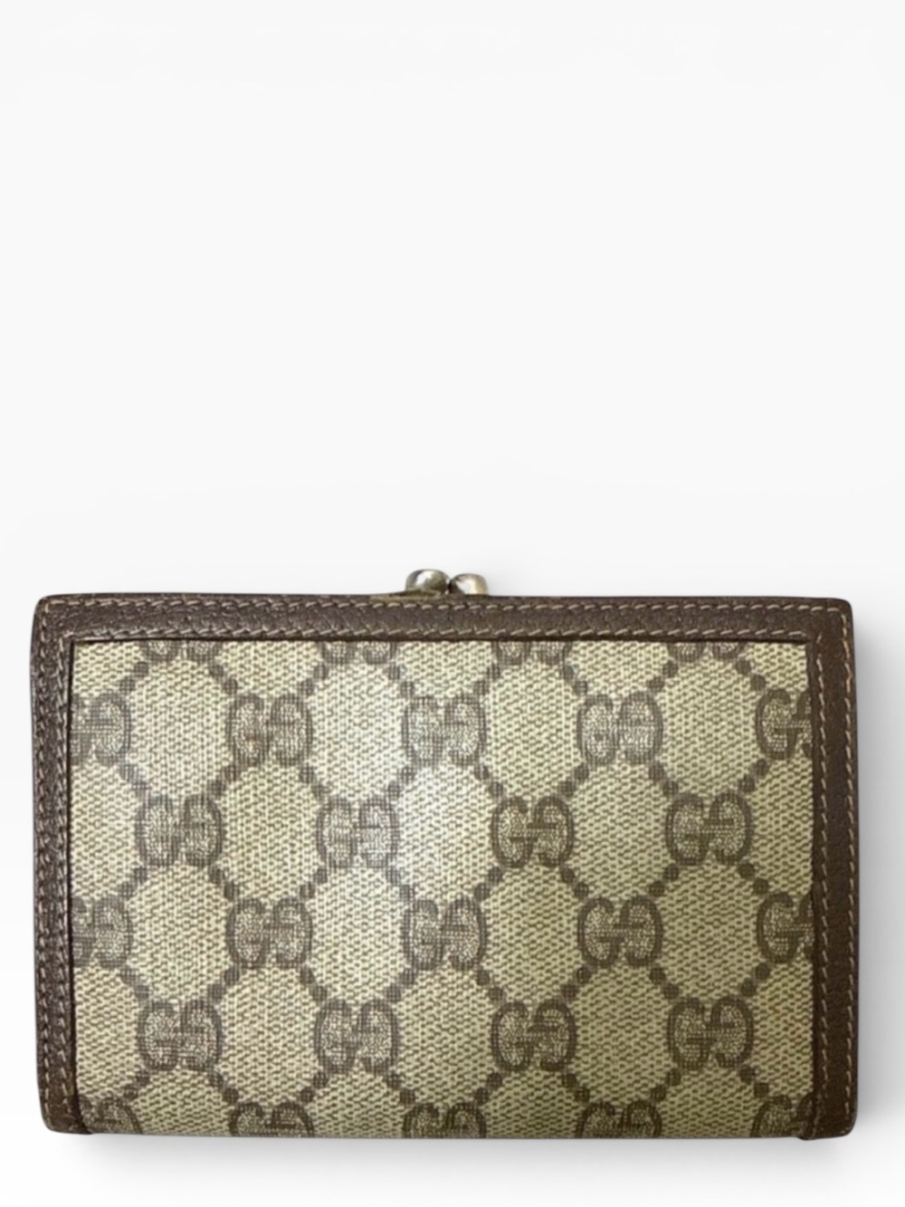 Vintage Gucci Coated Canvas Kisslock Snap Wallet - GUC - Picture 9 of 14